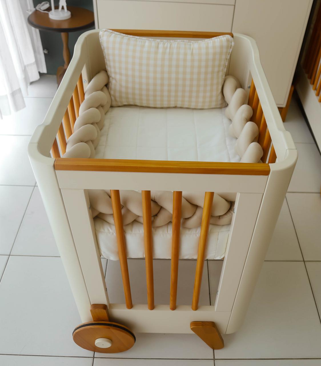 Kit mini berço 3 peças percal 100% algodão